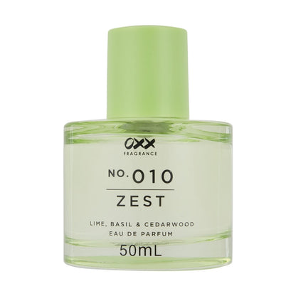 OXX Fragrance No. 010 Zest Eau De Parfum 50ml - Lime, Basil and Cedarwood