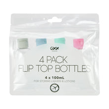 4 Pack Travel Solutions Flip Top Bottles