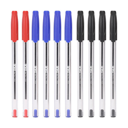 10 Pack Assorted Colours Ballpoint Pens