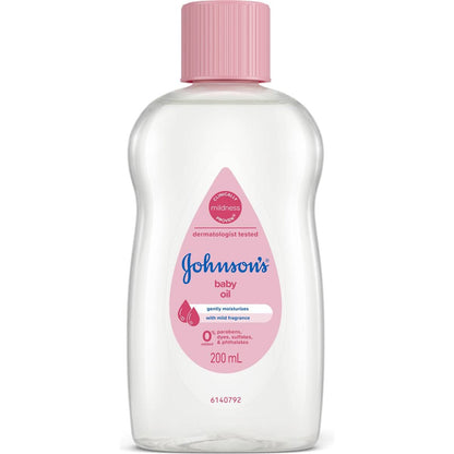 Johnson's Gentle Mild Moisturising Baby Oil 200ml