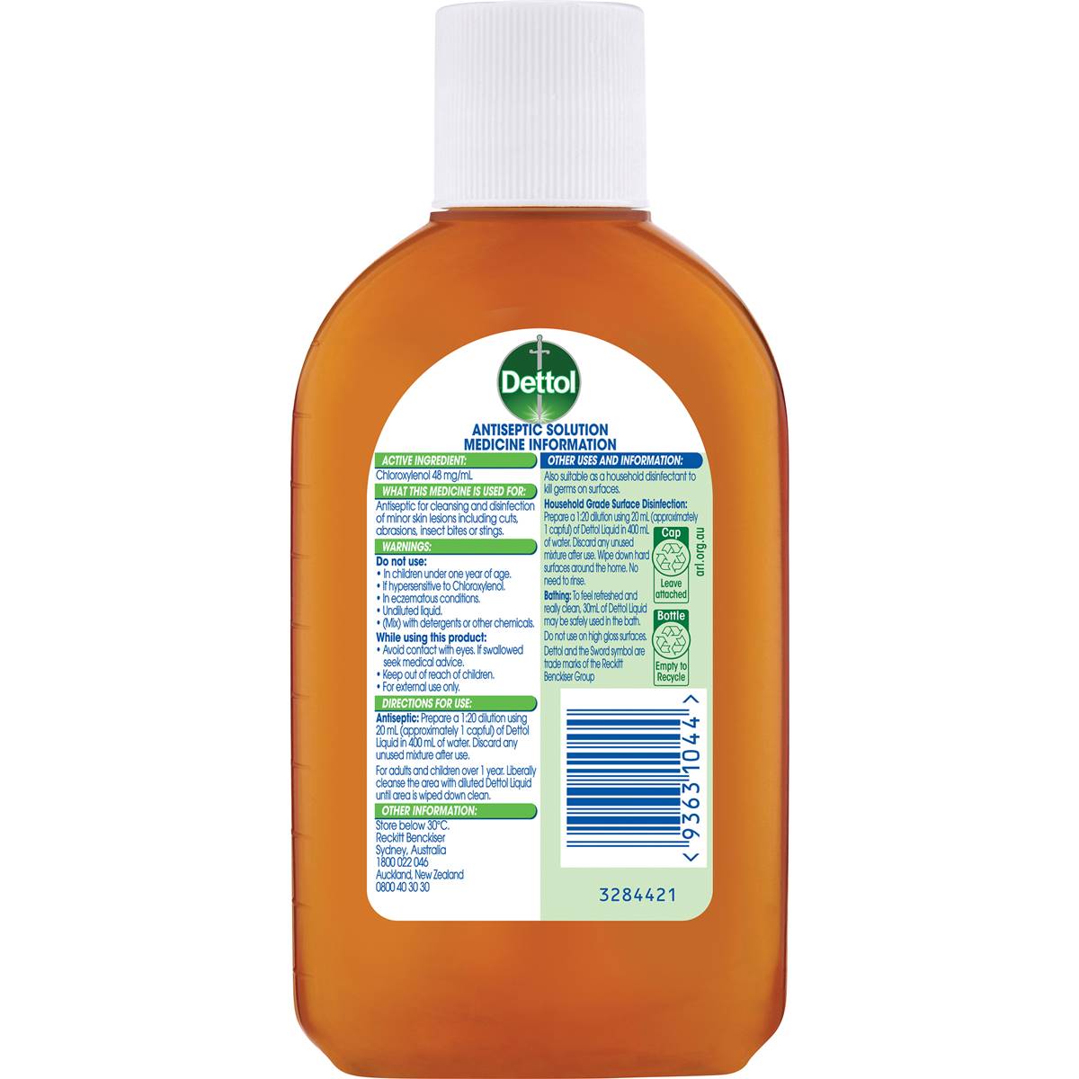 Dettol Antiseptic Antibacterial Disinfectant Liquid 250ml