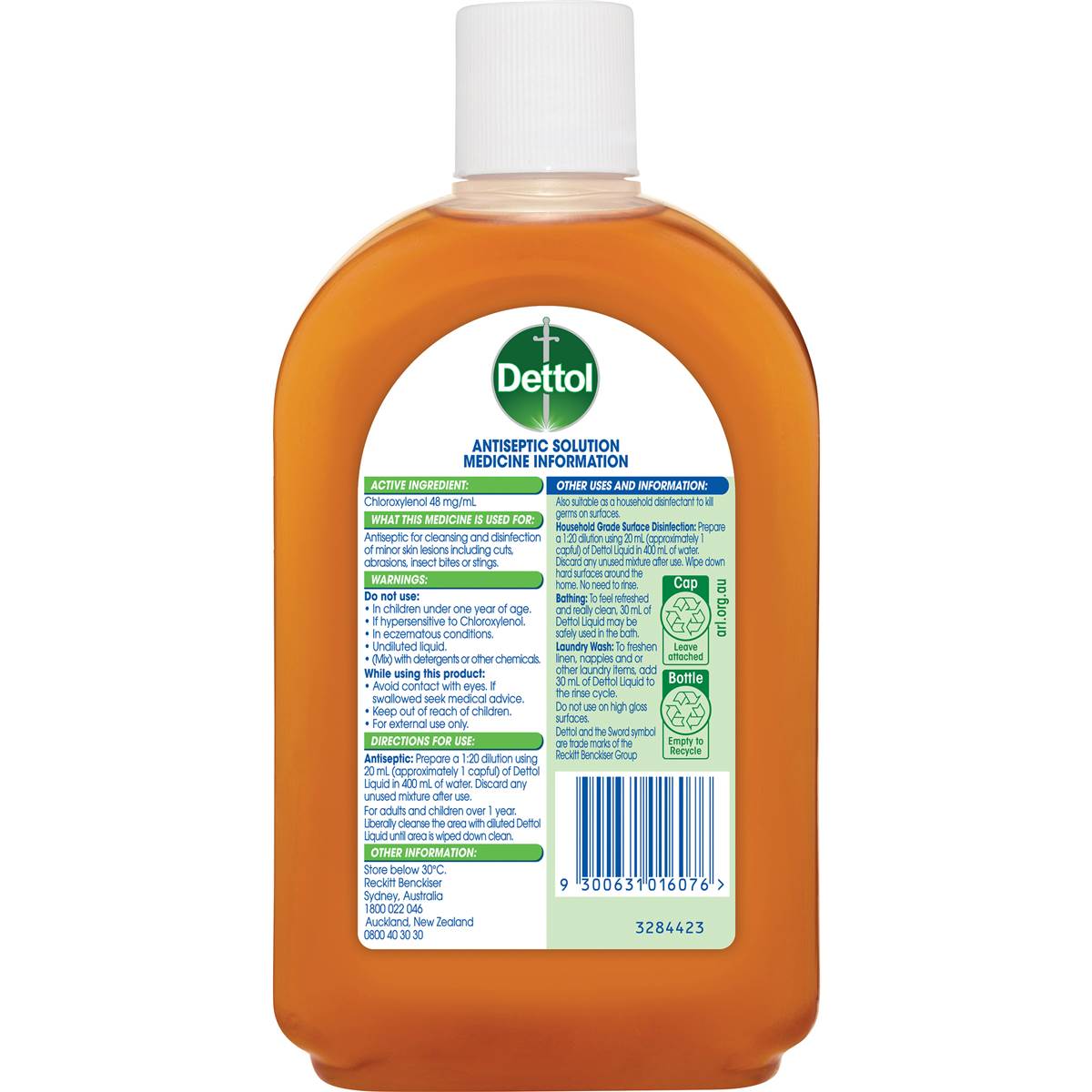 Dettol Antiseptic Antibacterial Disinfectant Liquid 500ml
