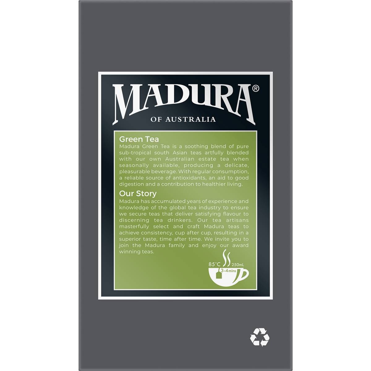 Madura Green Tea Bags 50 Pack 75g