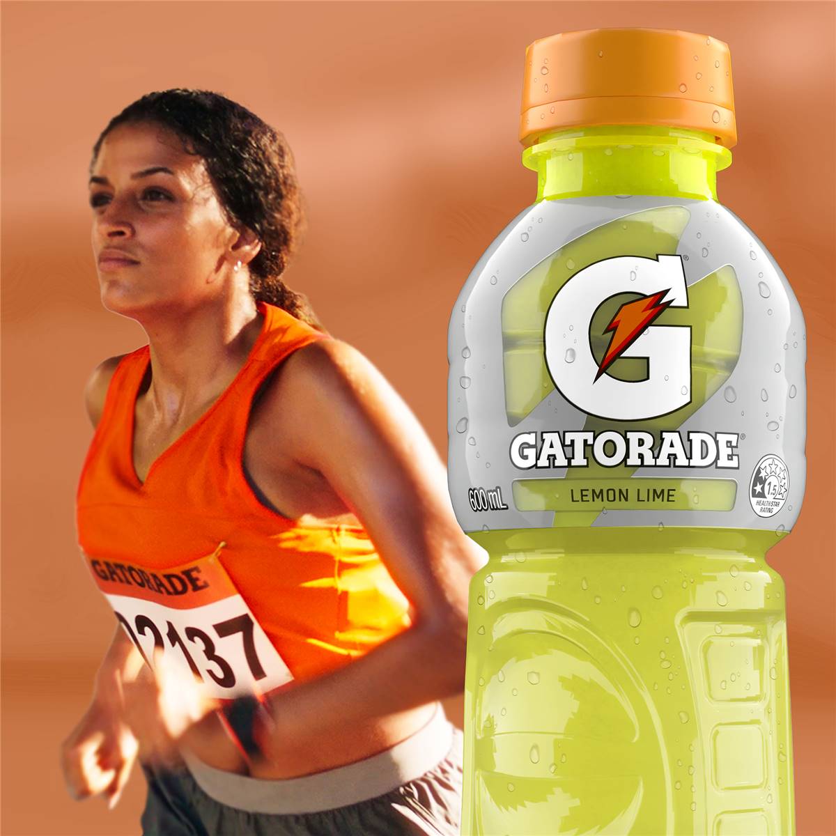 Gatorade Sports Drinks Lemon Lime Electrolyte Hydration Bottle 600ml