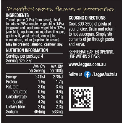 Leggo's Stir Through Sauce Roasted Vegetables 350g