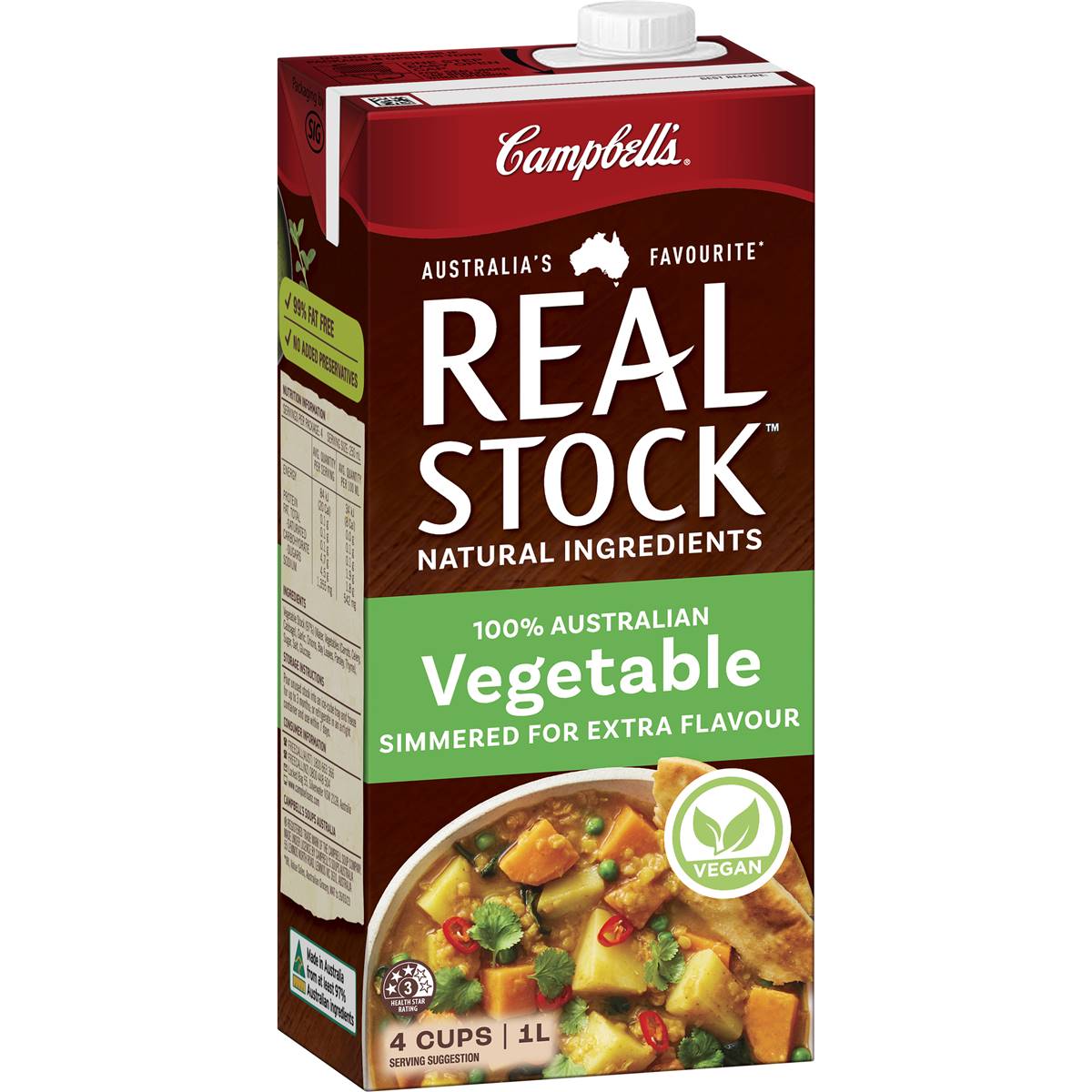 Campbell's Real Stock Vegetable Liquid Stock 1l