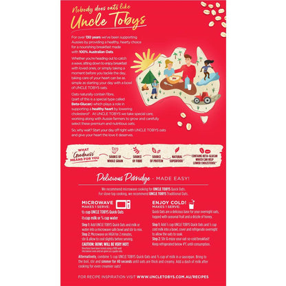 Uncle Tobys Oats Quick Oats Porridge Porridge 500g