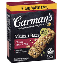Carman's Muesli Bars Classic Fruit & Nut Value 12 pack