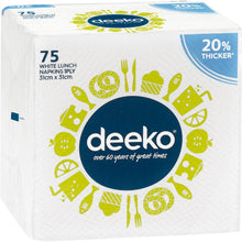 Deeko Extra Thick Serviette 1ply 75 Pack