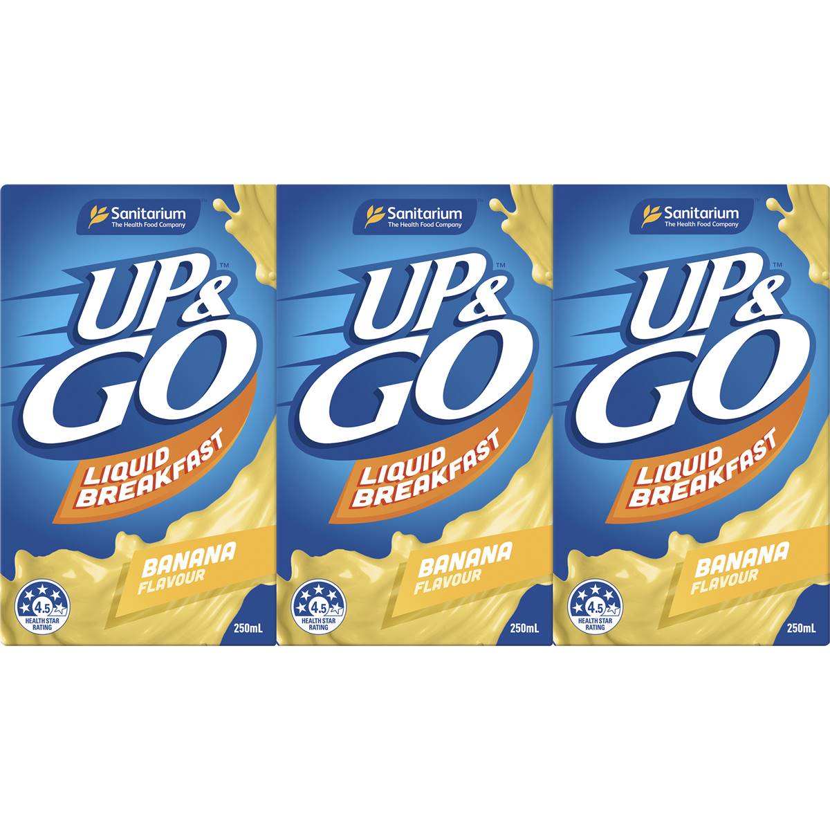 Up&Go Liquid Breakfast Banana 250mL x 3 pack