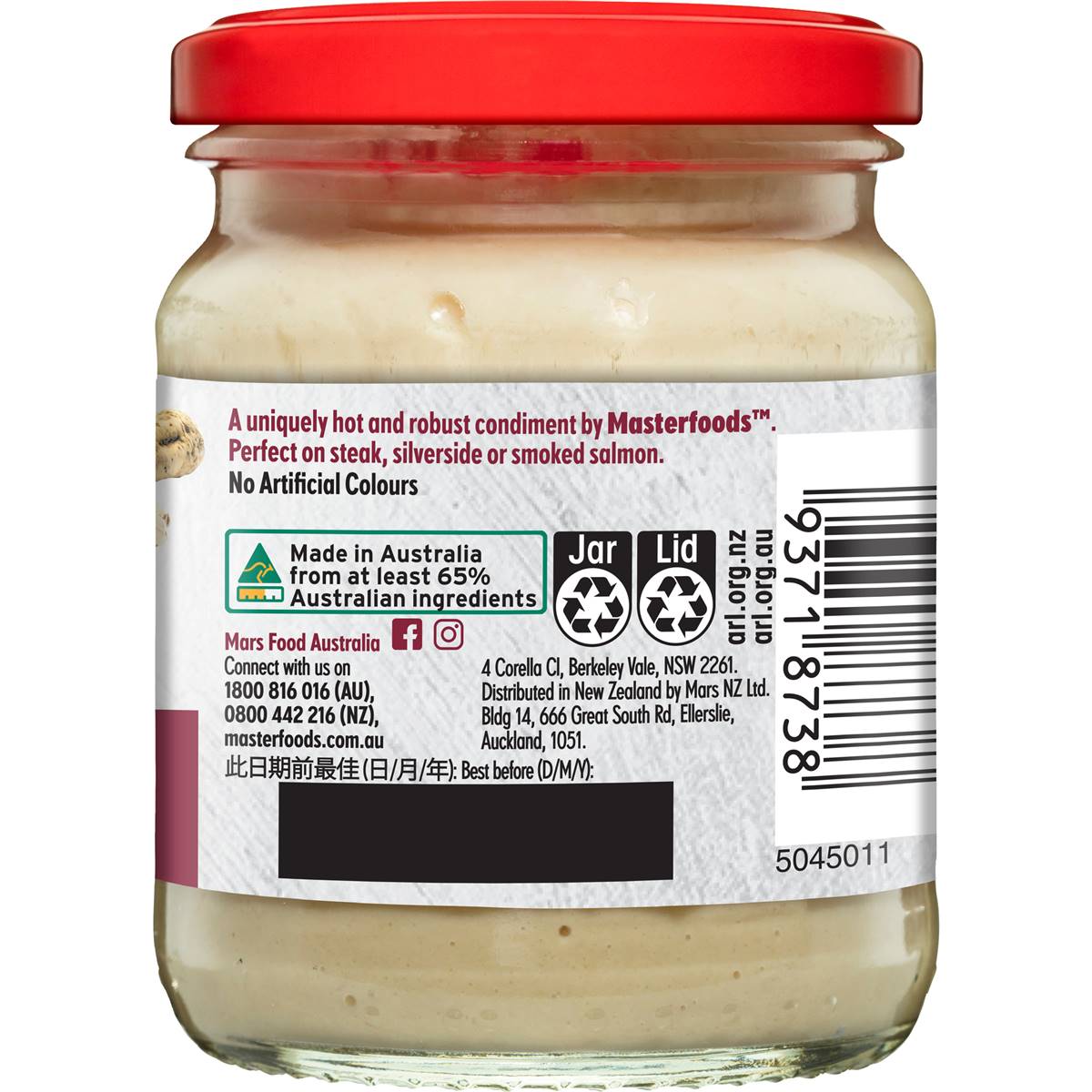MasterFoods Horseradish Cream 175g