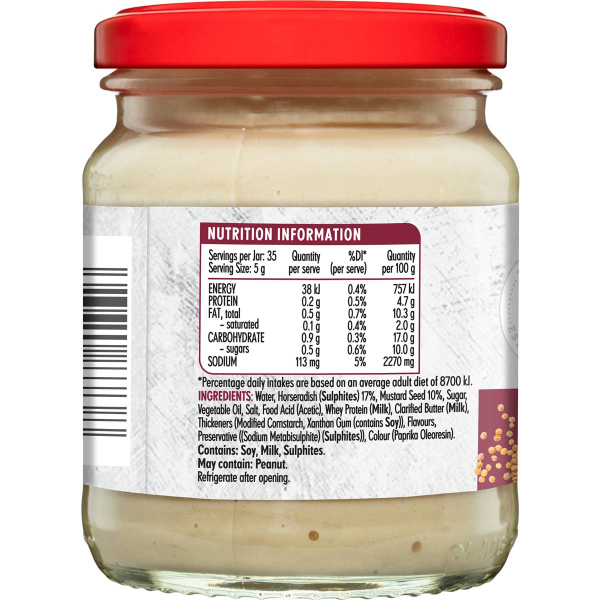 MasterFoods Horseradish Cream 175g