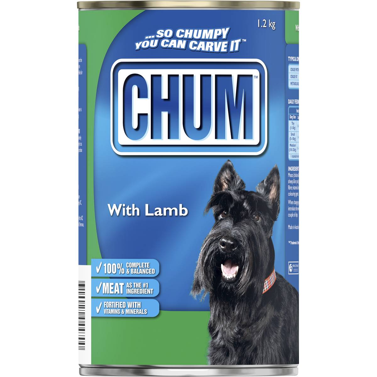 Chum Adult Dog Food Lamb 1.2kg