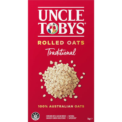 Uncle Tobys Oats Traditonal Rolled Oats Porridge 1kg