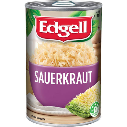 Edgell Sauerkraut Canned Vegetables Fermented 410g