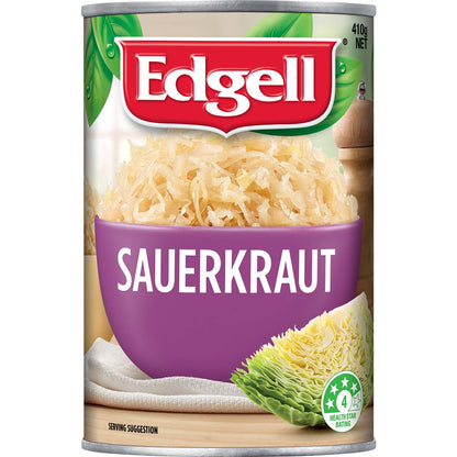 Edgell Sauerkraut Canned Vegetables Fermented 410g