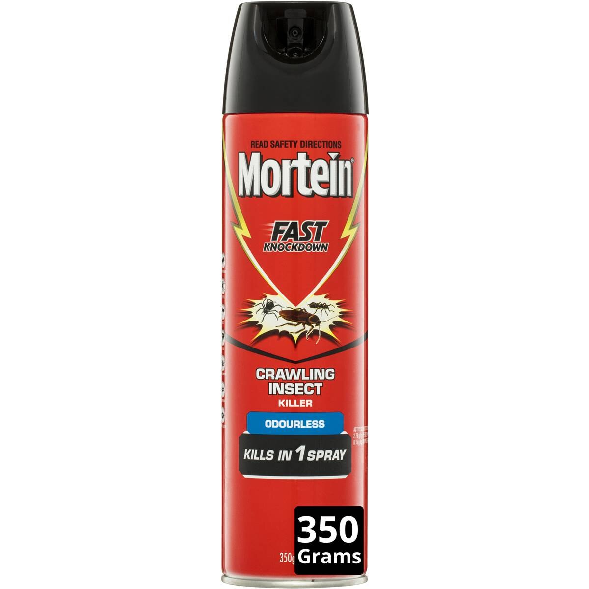 Mortein Fast Knockdown Odourless Crawling Insect Spray 350g
