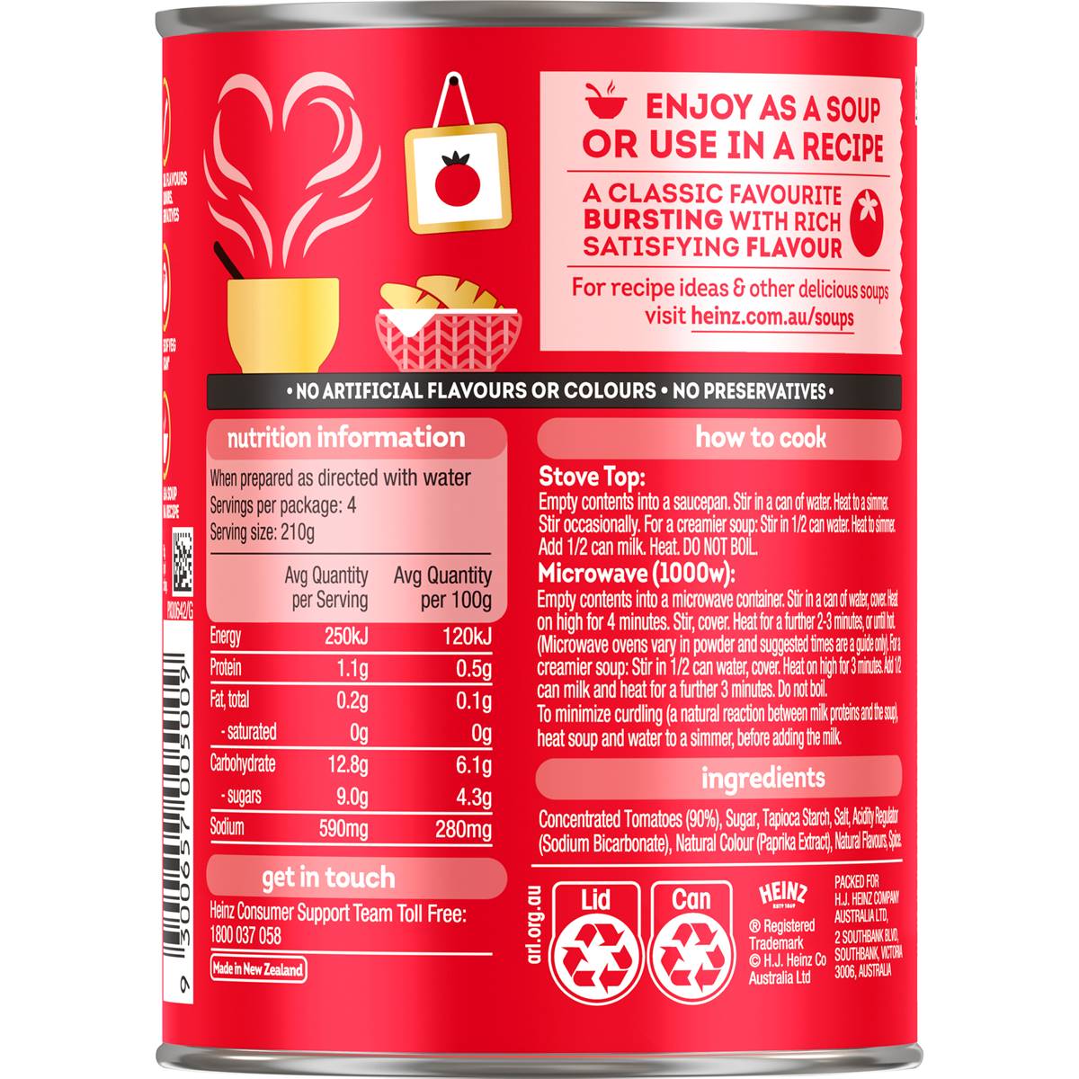 Heinz Big Red Condensed Tomato Soup 420g