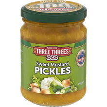 Three Threes Sweet Mustard Pickles 250g
