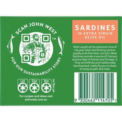 John West Wild Brisling Sardines In Extra Virgin Olive Oil 110g