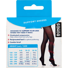 Bonds Sheer Relief Pantyhose Control Support Black Avg each
