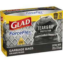 Glad Force Flex Drawstring 56L 20 pack