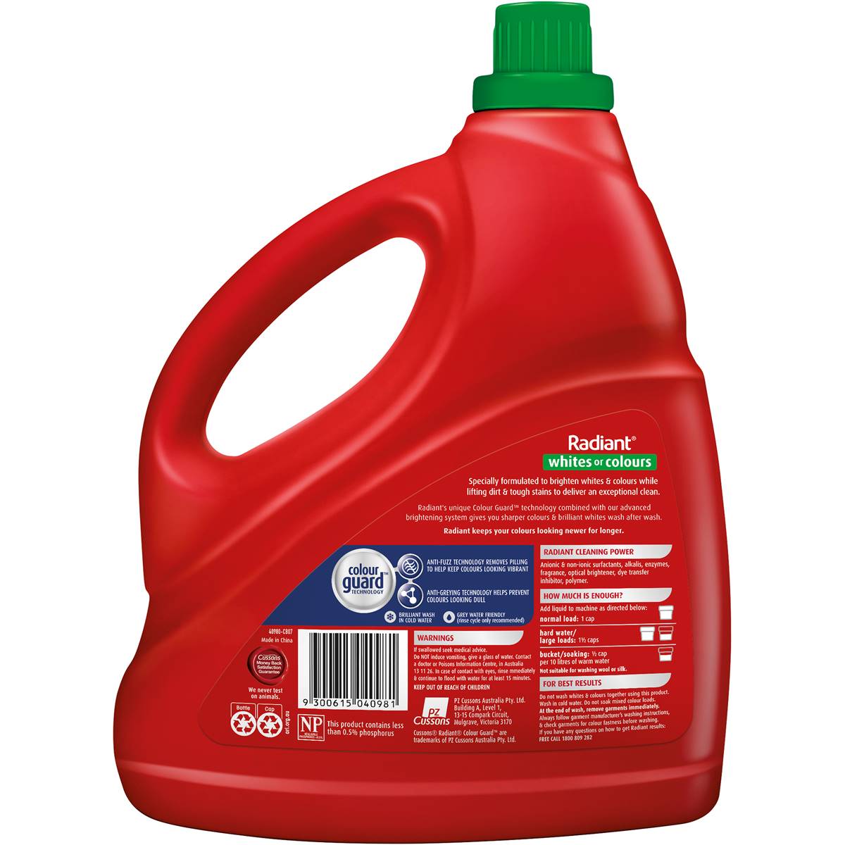 Radiant Whites Or Colours Laundry Liquid Detergent Washing 4l