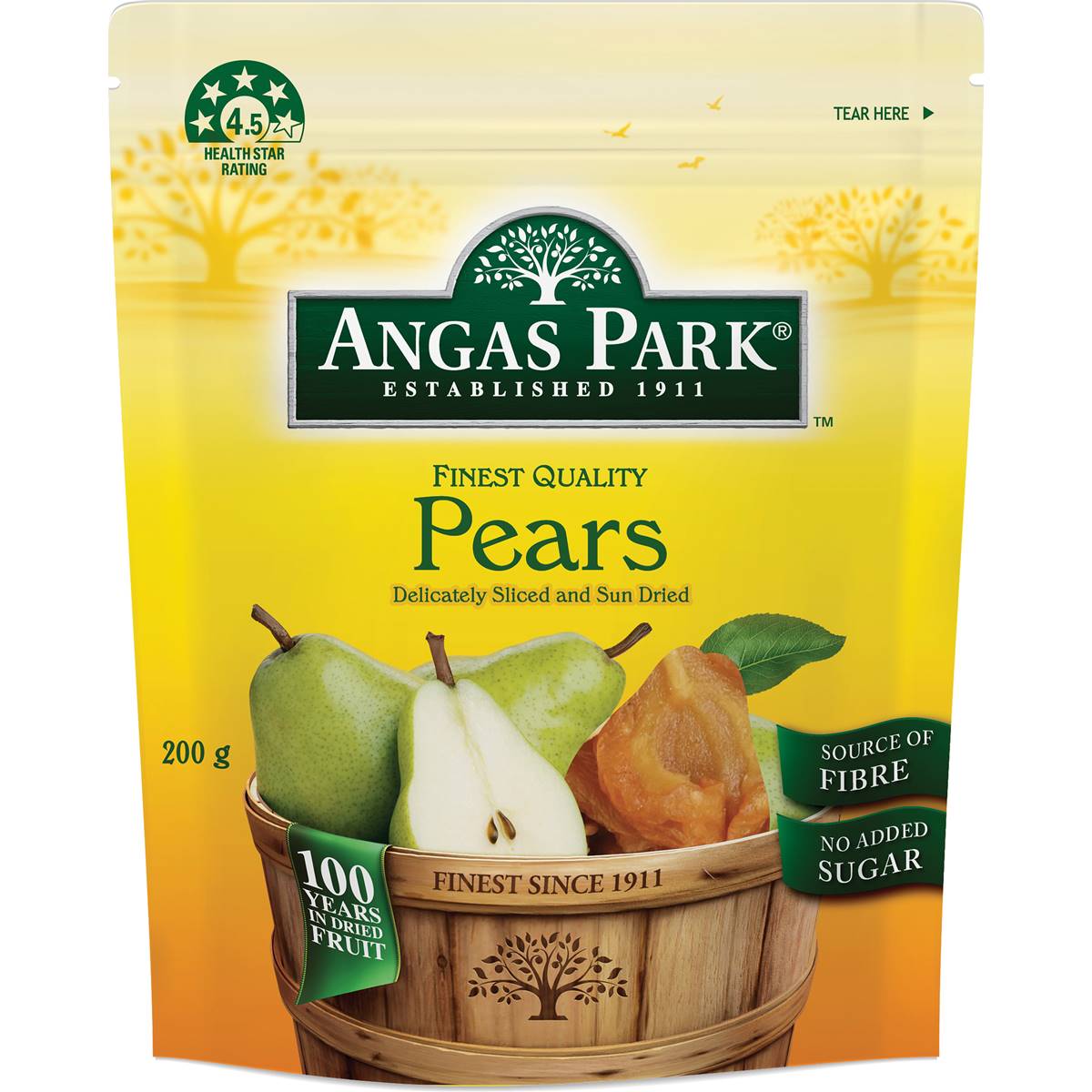 Angas Park Dried Pears 200g