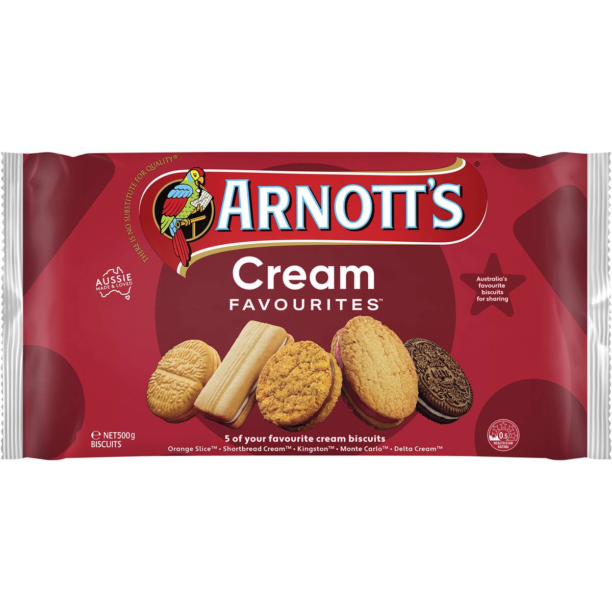 Arnotts Arnott's Cream Favourites Assorted Biscuits 500g