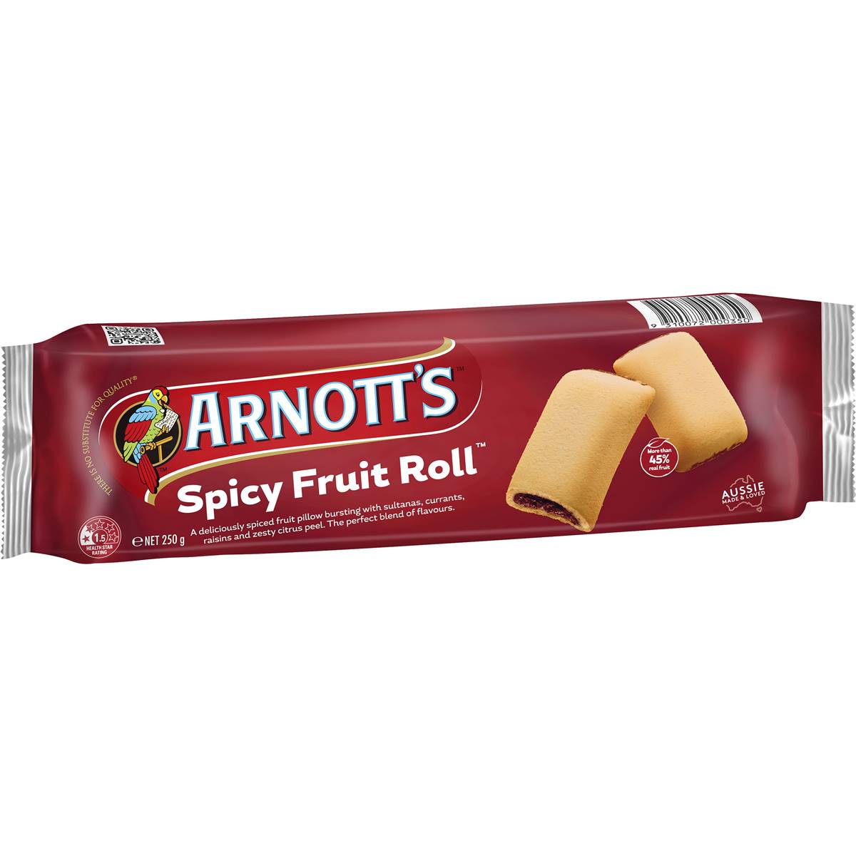 Arnotts Spicy Fruit Roll Biscuits 250g