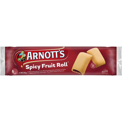 Arnotts Spicy Fruit Roll Biscuits 250g