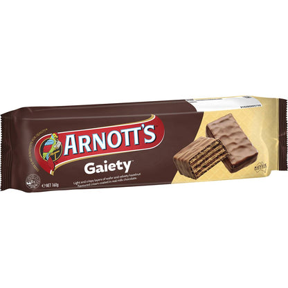 Arnotts Gaiety Chocolate Wafer Biscuits 160g