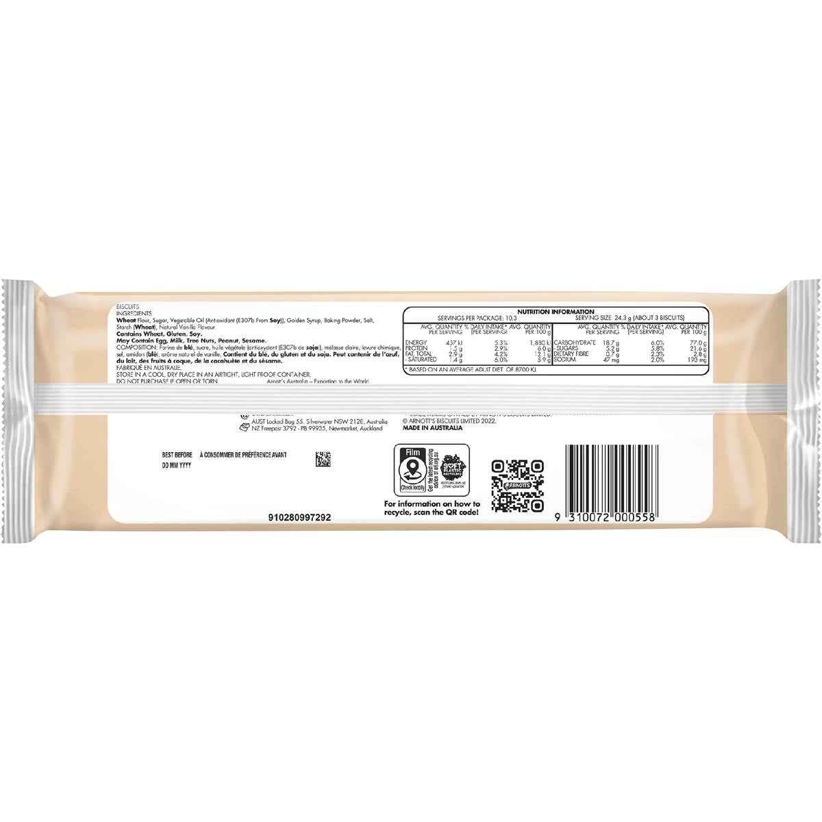 Arnotts Marie Plain Biscuits Biscuits 250g