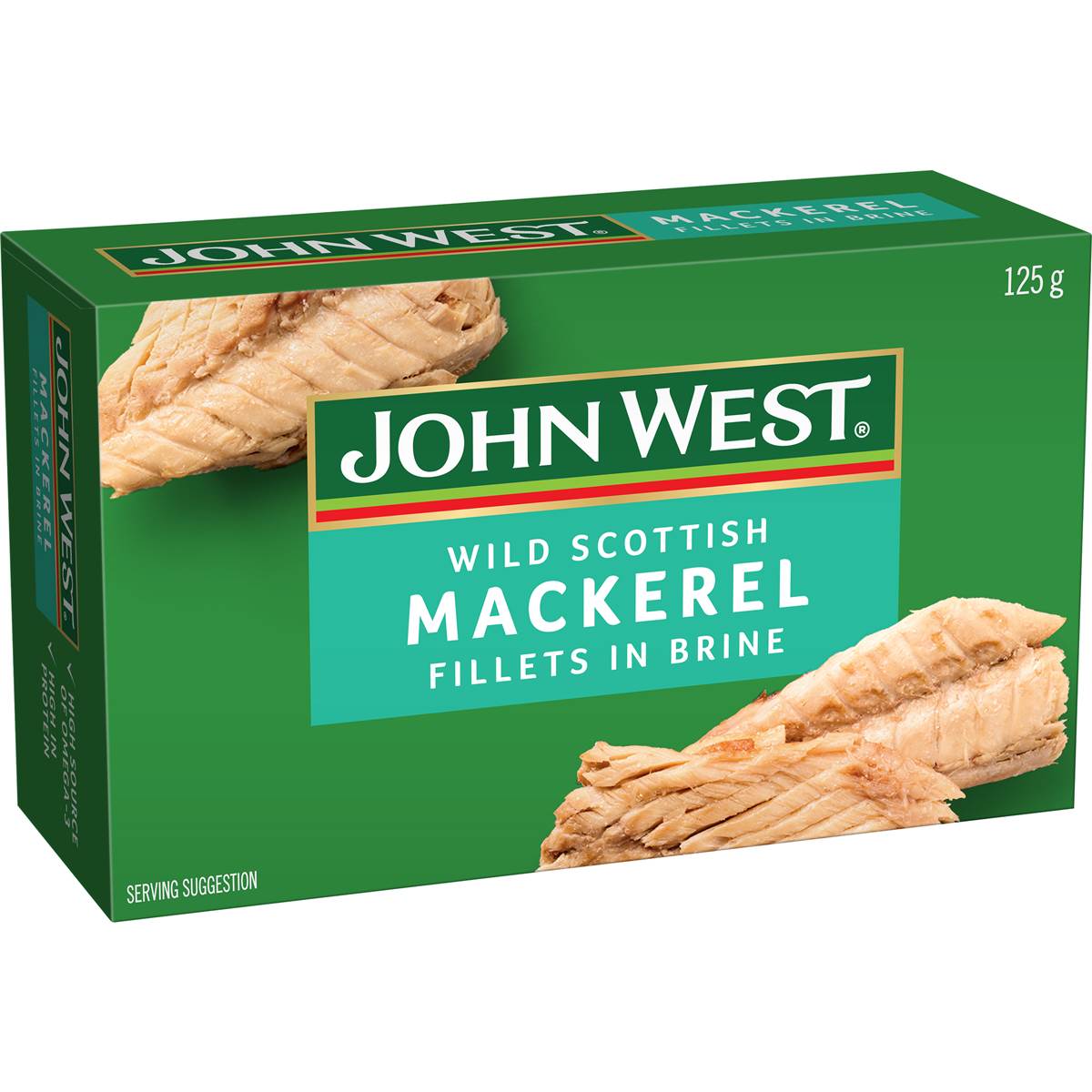 John West Wild Scottish Mackerel Fillets In Brine 125g