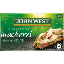 John West Wild Scottish Mackerel Fillets In Brine 125g