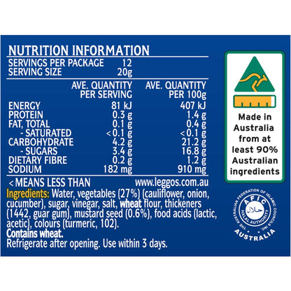 Leggo's Sandwich Pickles Sweet Mustard Spreadable 250g