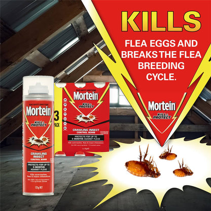 Mortein Kill & Protect Diy Crawling Insect Control Bomb 3 Pack