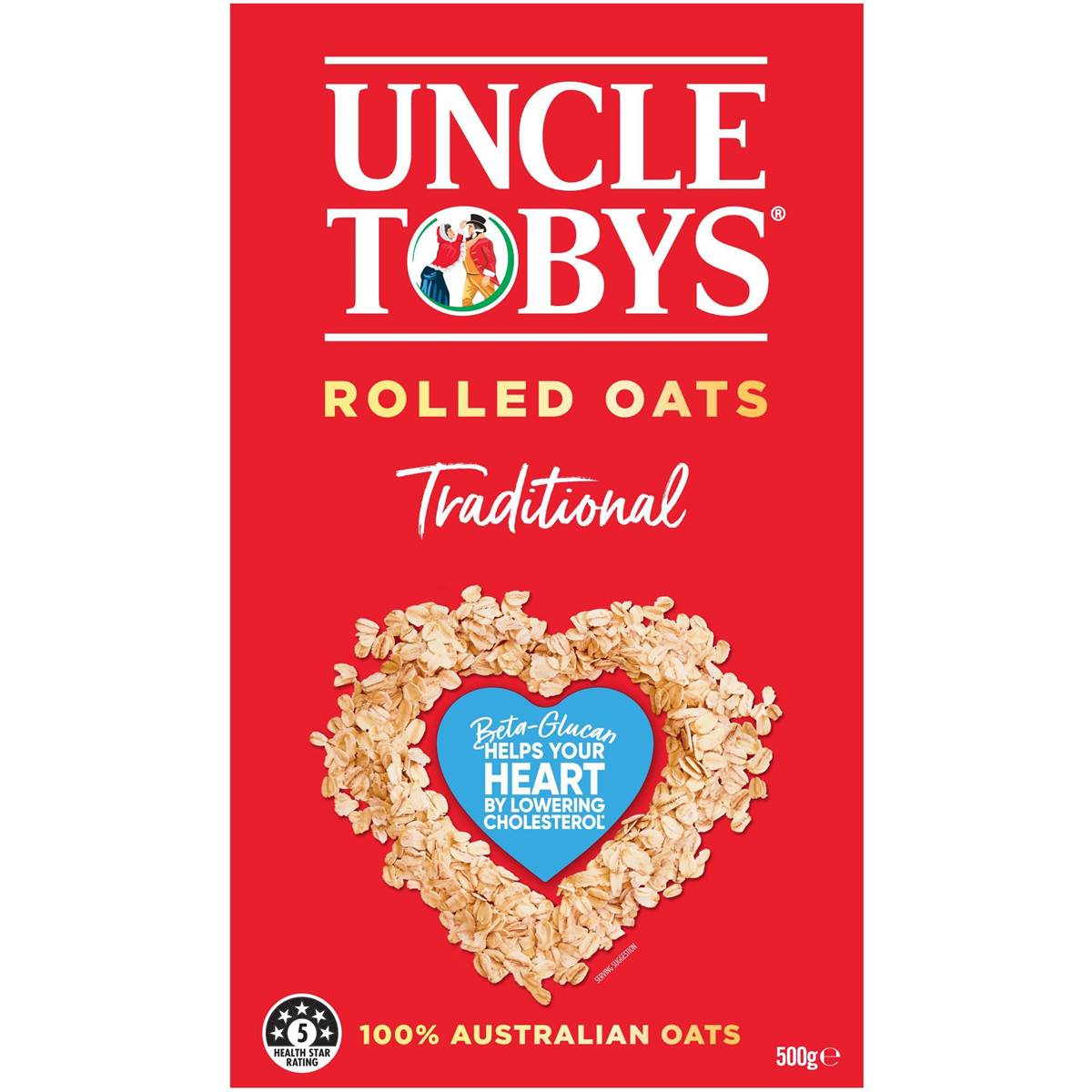 Uncle Tobys Oats Traditional Rolled Oats Porridge 500g