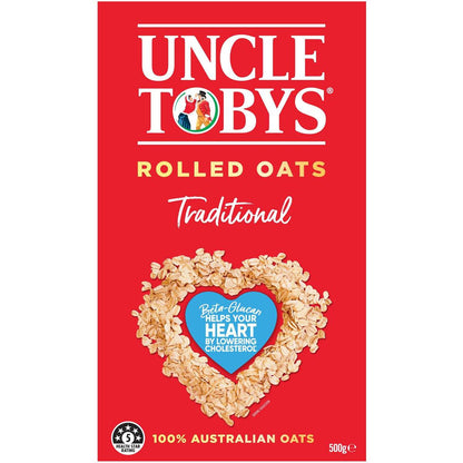 Uncle Tobys Oats Traditional Rolled Oats Porridge 500g