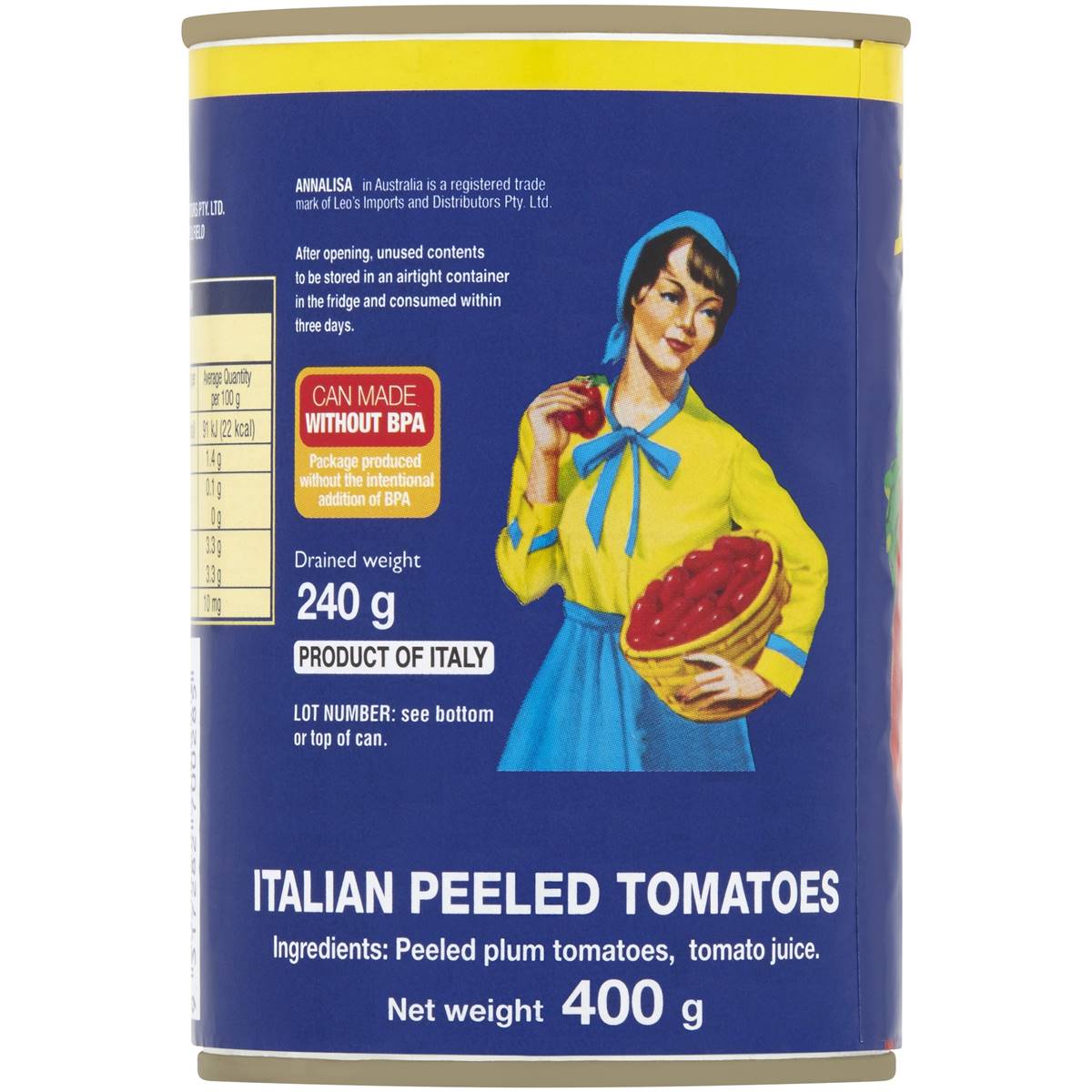 Annalisa Tomatoes Peeled 400g