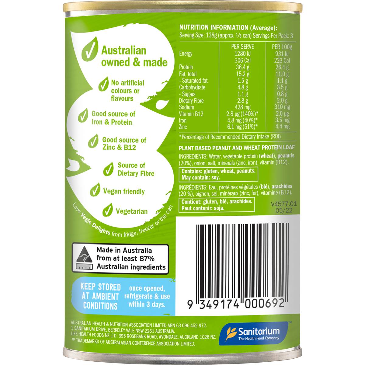 Vegie Delights Plant Based Nutmeat 415g
