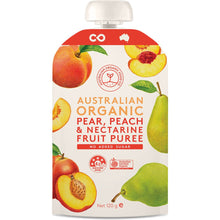 Australian Organic Food Co. Fruit Puree Pear Peach Nectarine 120g