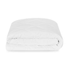 Cotton Top Fitted Mattress Protector - Double Bed, White
