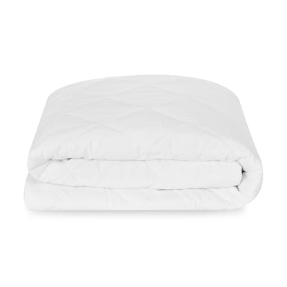 Cotton Top Fitted Mattress Protector - Double Bed, White