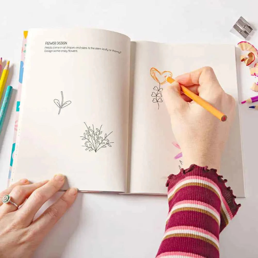 Kids Creativity Journal by Journey Of Something About Drawing, Palettes, Imagination and Wellbeing Stationary Social-Emotional Travel Toys Gifting Idea for 7yrs+