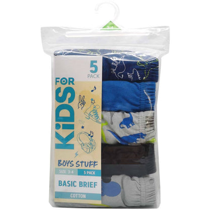 For Kids Boys Briefs Size 3-4 5 Pack