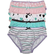 For Kids Girls Briefs Sizes 3-4 Assorted 5 Pack