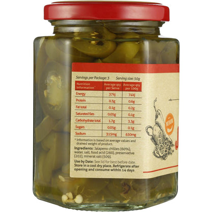 Sandhurst Chillies Jalapeno Medium Hot 270g