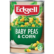 Edgell Baby Peas & Corn Baby Peas & Super Sweet Corn 420g