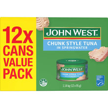 John West Chunk Style Tuna In Springwater Value Pack 95g x 12 pack